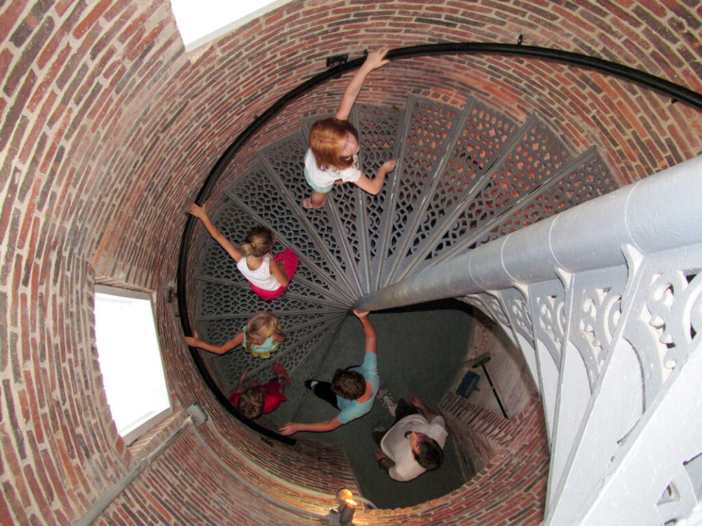 Climbing Pemaquid Point Lighthouse