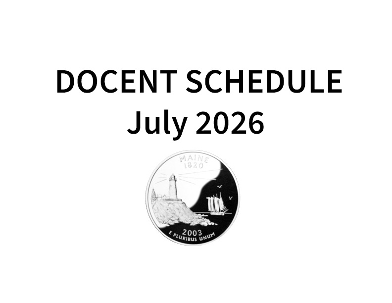 July 2026 Docent Schedule